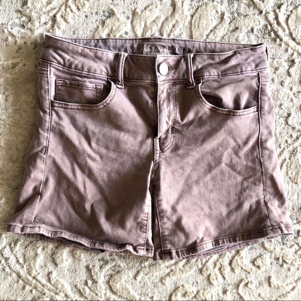 AMERICAN EAGLE Midi Lilac Jean Shorts